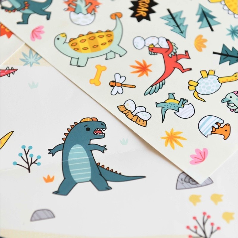 Póster Creativo Dinosaurios +150 Pegatinas