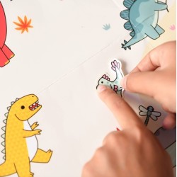 Póster Creativo Dinosaurios +150 Pegatinas