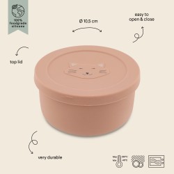 Bote de silicona para snacks con tapa - Gato